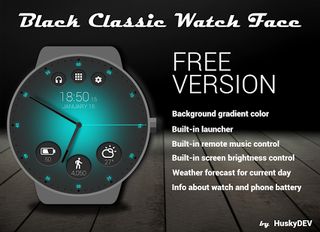 Скачать Black Classic Watch Face (Полная версия) на Андроид
