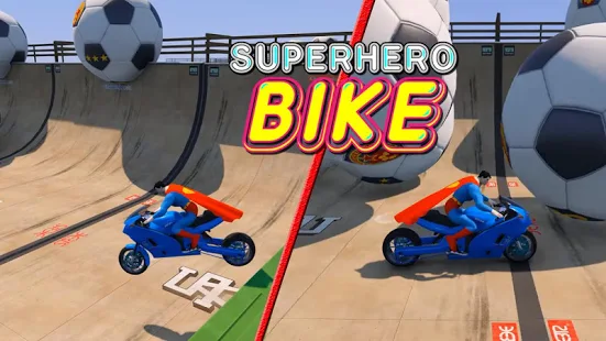  Superhero Tricky bike race (kids games) ( )  